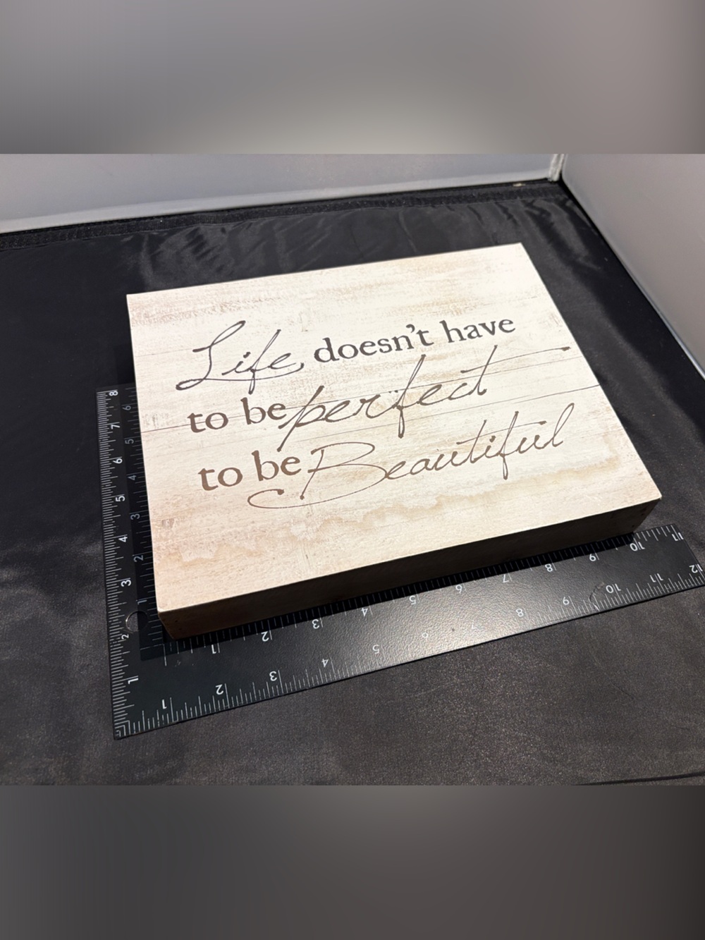 Hobby Lobby Beige and Brown Inspirational Wall Plaque. 8 x10
